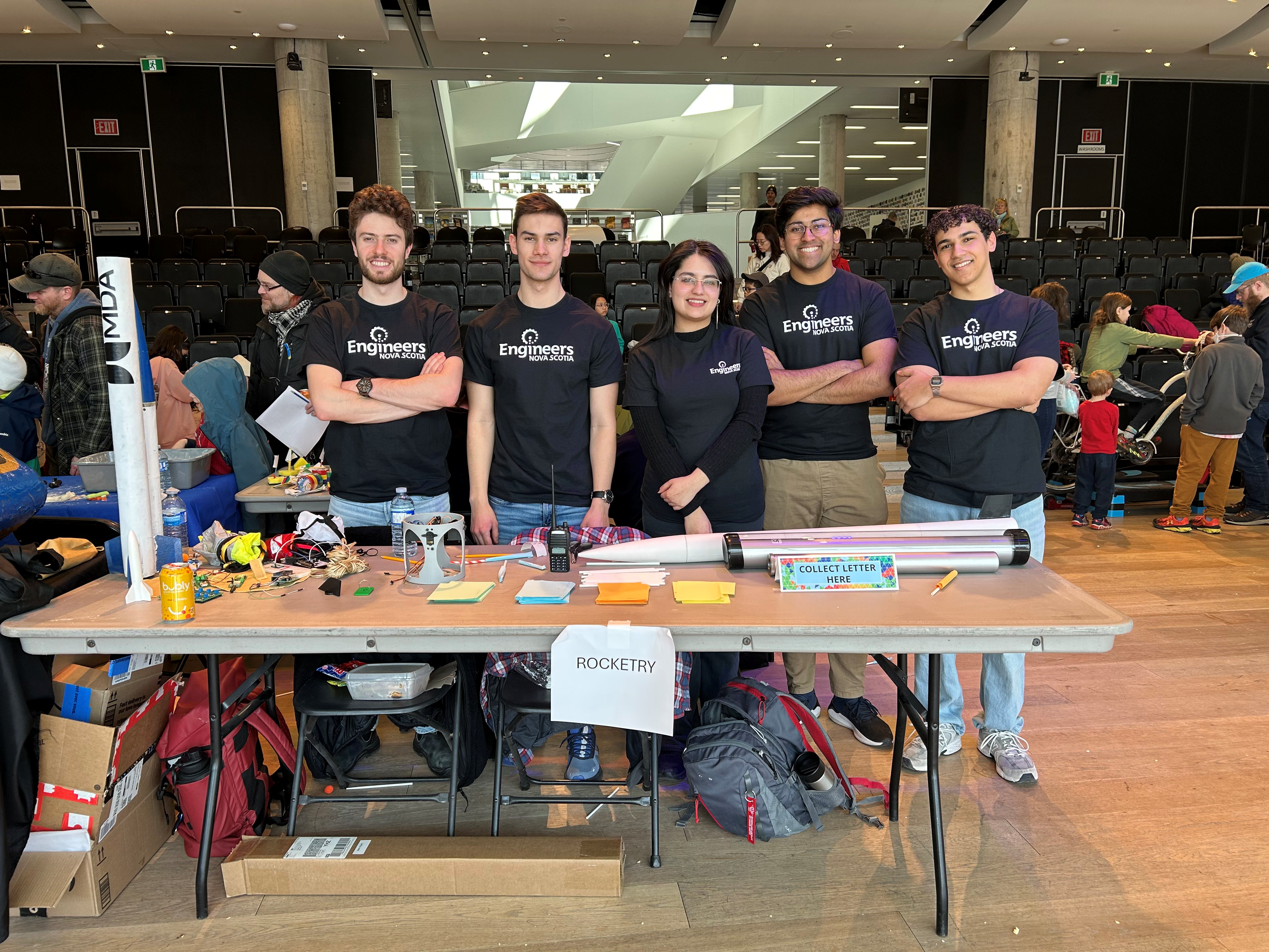 The team at an event